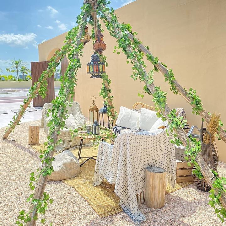 15 Artificial Ivy Leaf Strings