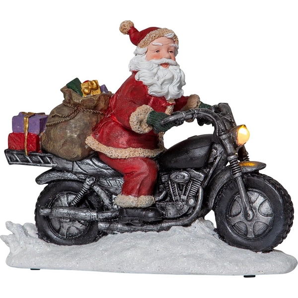 Santa Motorbike LED Christmas Decoration