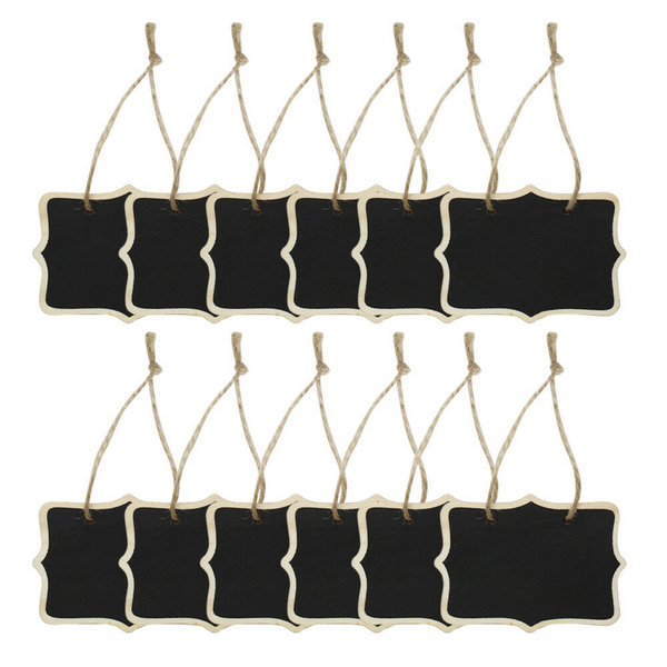 12 Mini Rectangle Chalkboard Signs