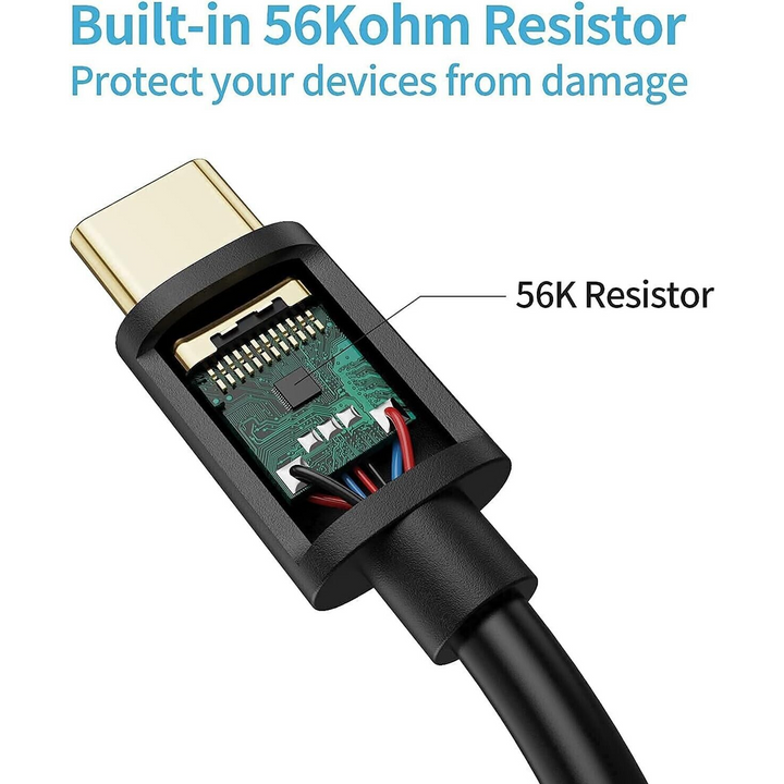3 Black 1.2m USB to Type C Cables
