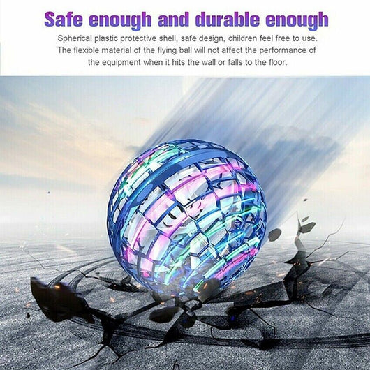 Blue LED Spinning Flying UFO Orb Ball