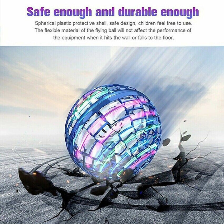 Blue LED Spinning Flying UFO Orb Ball