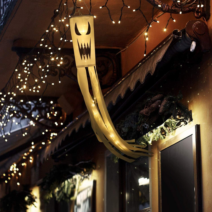 2 LED Tassle Ghost Lanterns