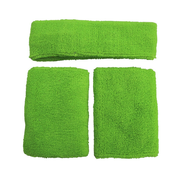 Sports Sweat Band Wristband & Headband Set