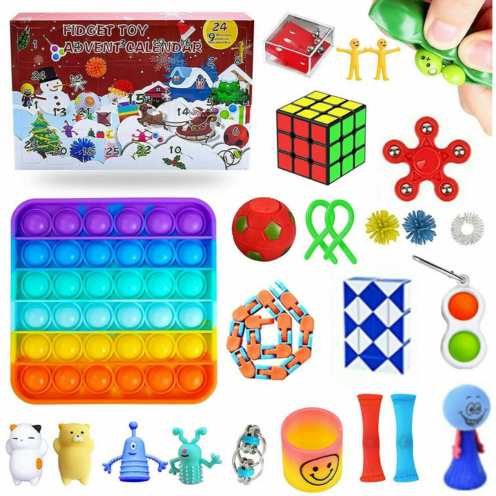 Blue Kids Christmas Advent Calendar