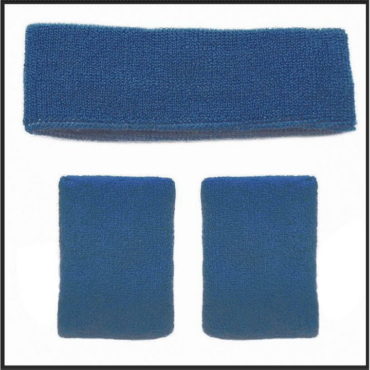 Sports Sweat Band Wristband & Headband Set