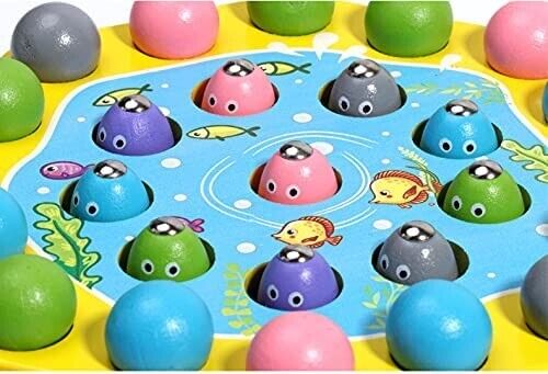 Kids Wooden Fishing Toy Game