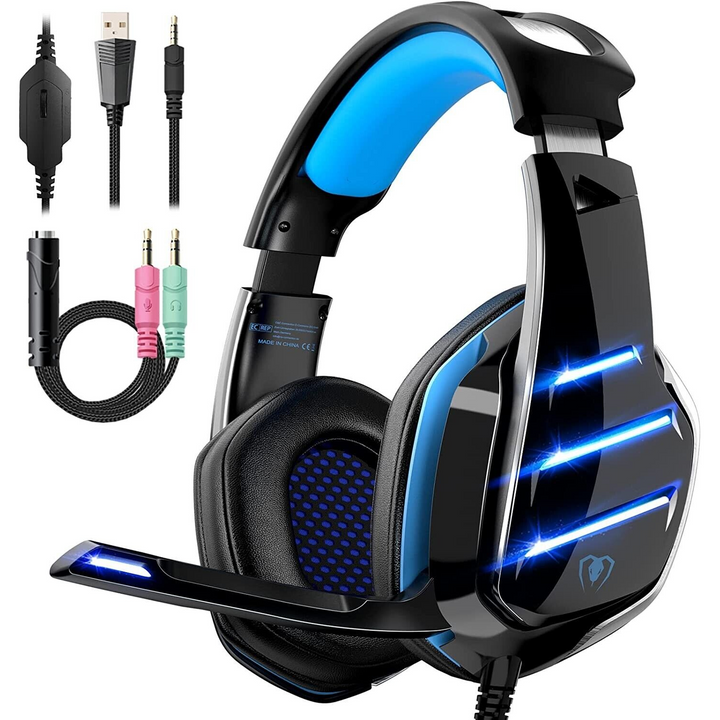 Beexcellent Blue & Black Gaming Headset