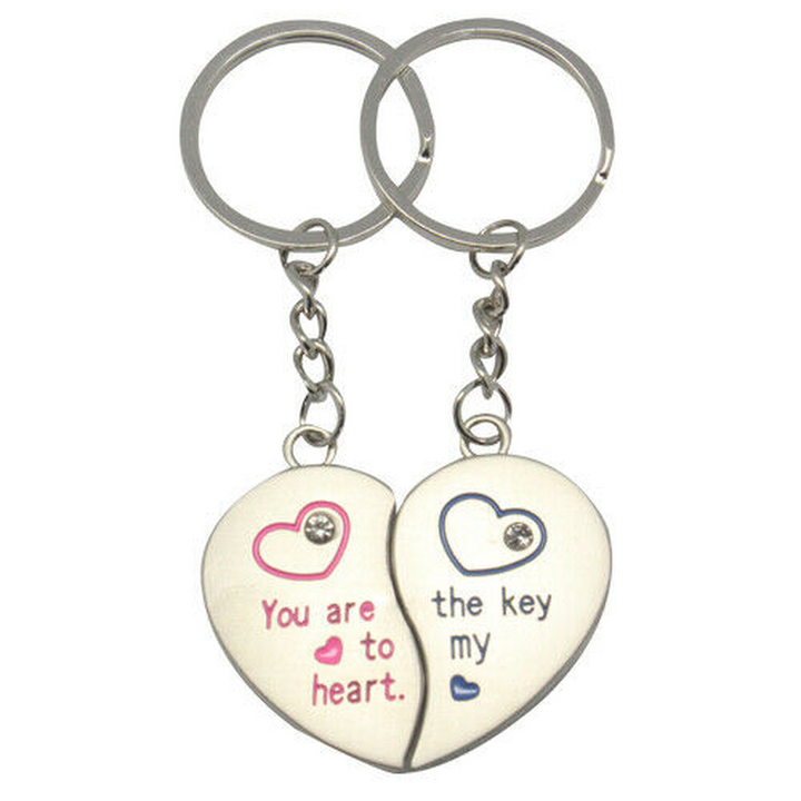 Split Heart Love Keyring