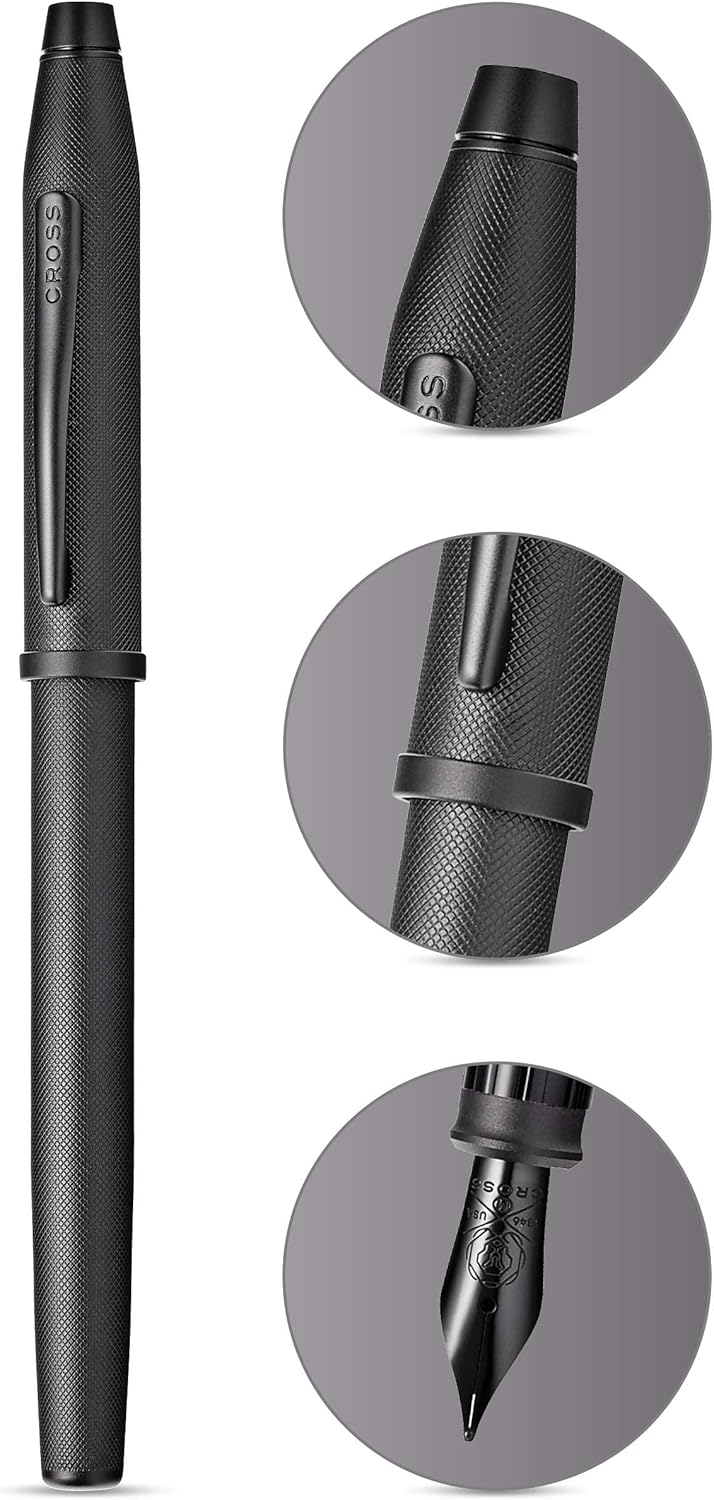 Cross Century II Black Micro-Knurl Fine Nib Fountain Pen