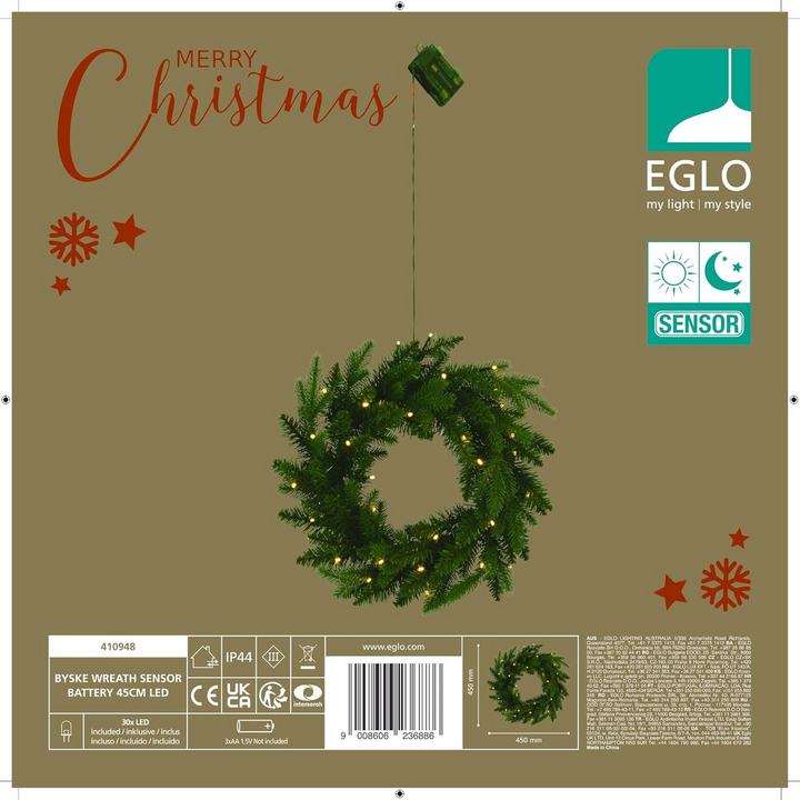 Outdoor 45cm LED Christmas Wreath