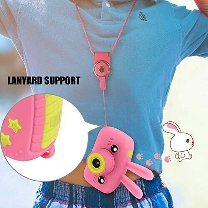 Kids Pink Bunny Rechargable Camera