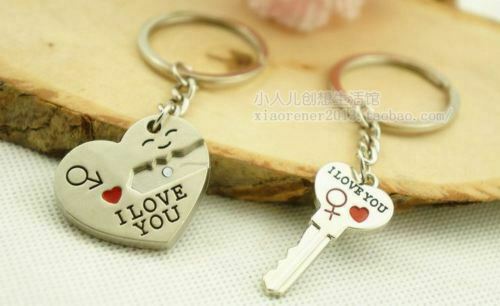 "I Love You" Couple Key Chain Set