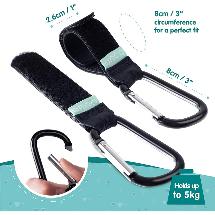 2 Onco Baby Pram Buggy Clips