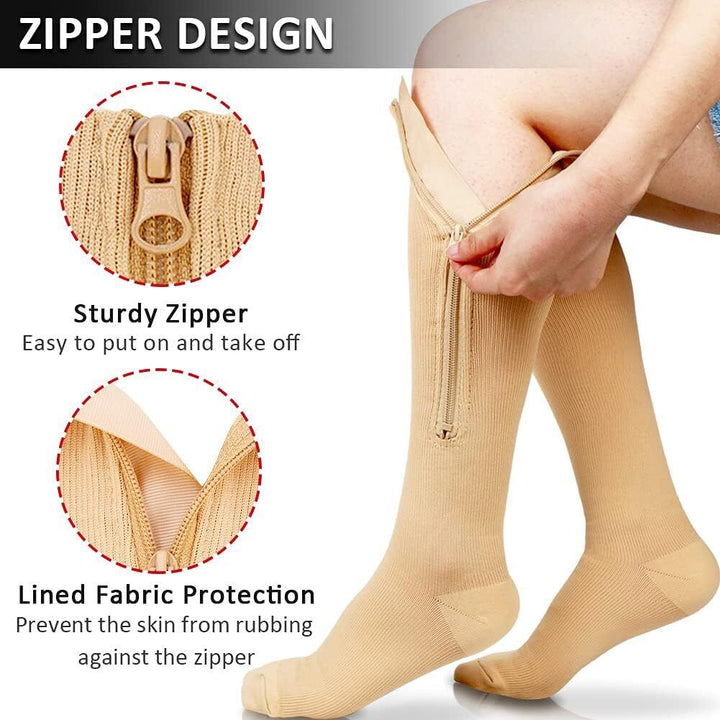 Beige Medical Compression Socks