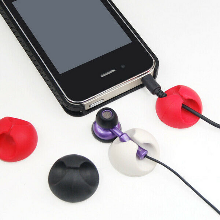 6 Self-Adhesive Cable Tidy Clips