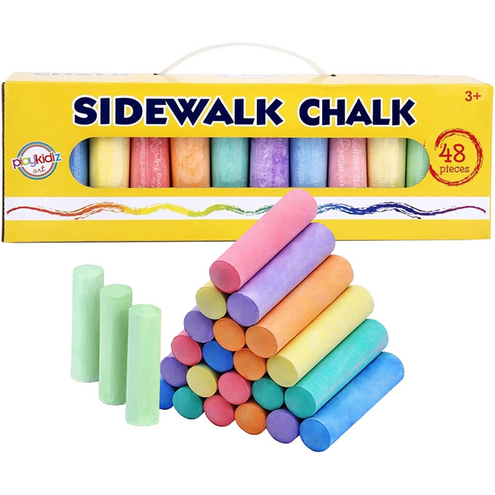 48 Piece Chunky Coloured Sidewalk Chalks