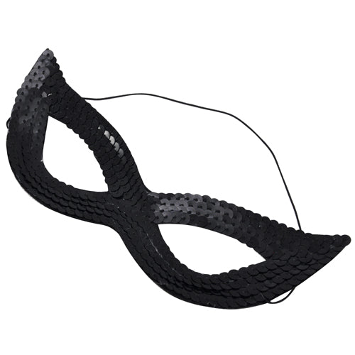 Adult Black Sequin Masquerade Mask