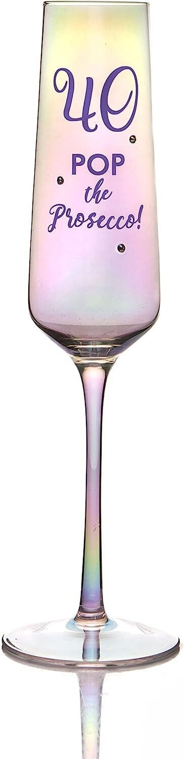 40th Birthday Prosecco Glass