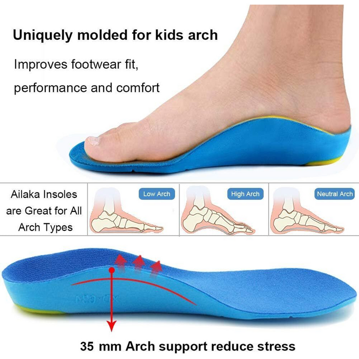 Blue Kids Orthotic Arch Support Shoe Insole
