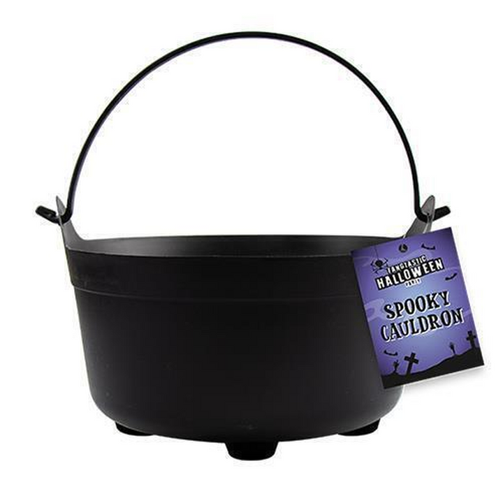 Black Plastic Halloween Cauldron