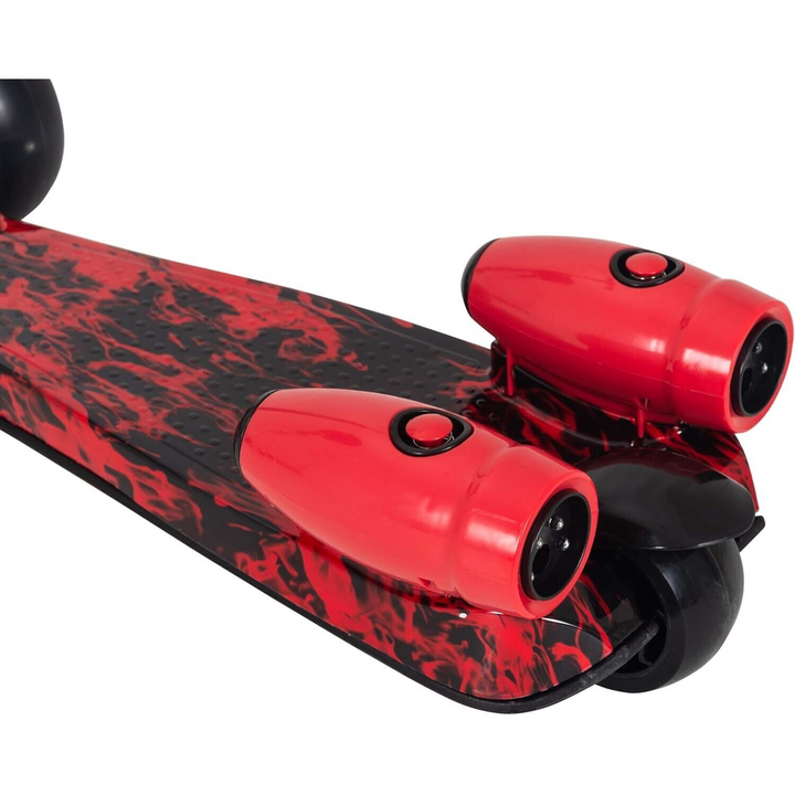 Homcom Kids Red Rocket LED Light Scooter