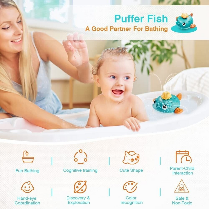 Duck Bath Toy Puffa Fish