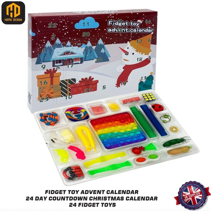 Blue Kids Christmas Advent Calendar