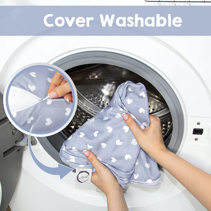 Grey Hearts Maternity Pillow