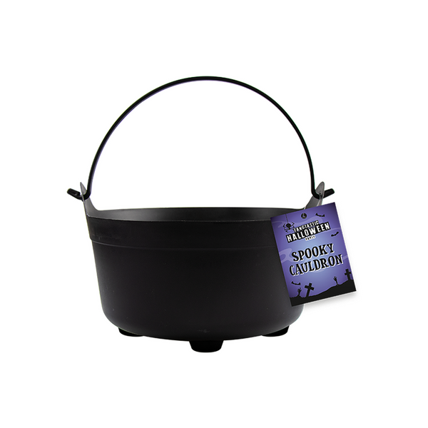 Black Plastic Halloween Cauldron