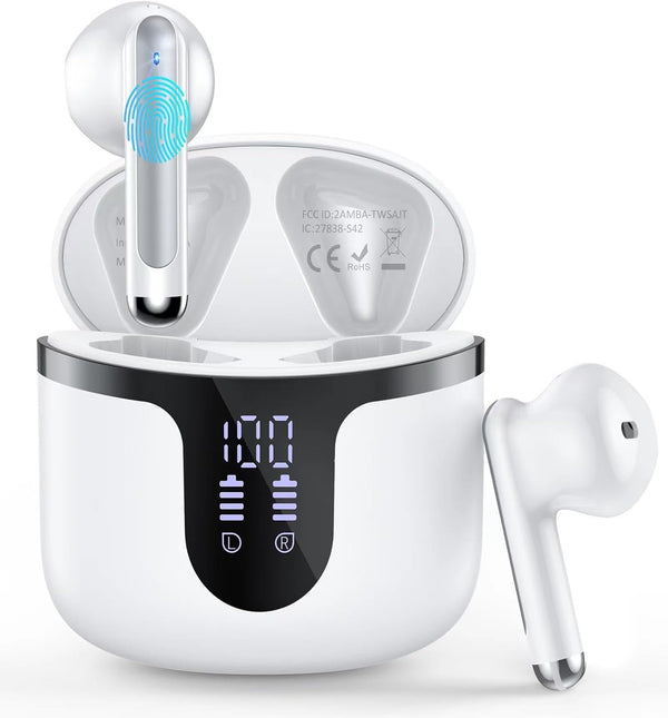 White S47 Wireless Earphones