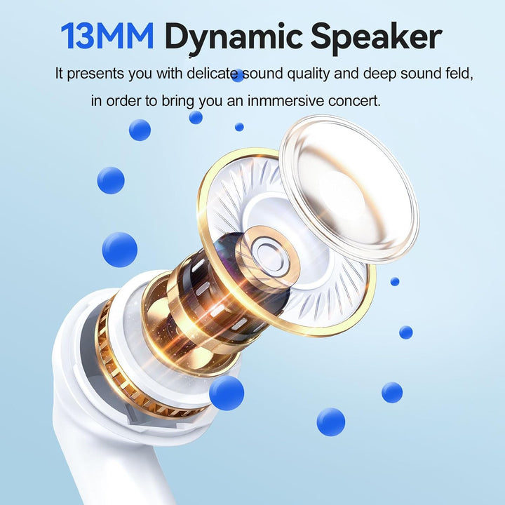 White S47 Wireless Earphones