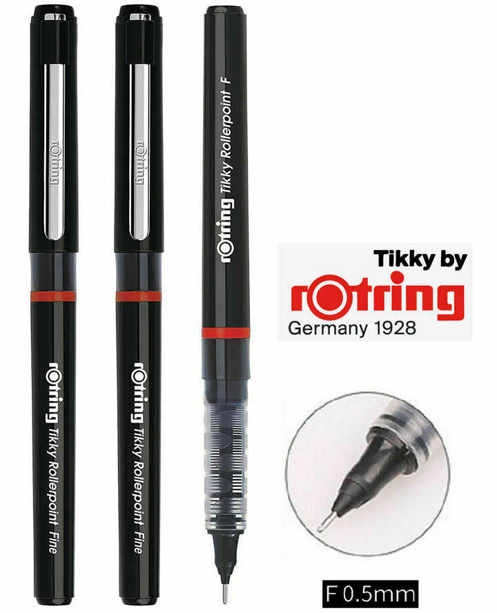 Black Tikky Rollerpoint Pen