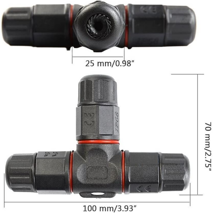 3 Way IP68 Waterproof Connector