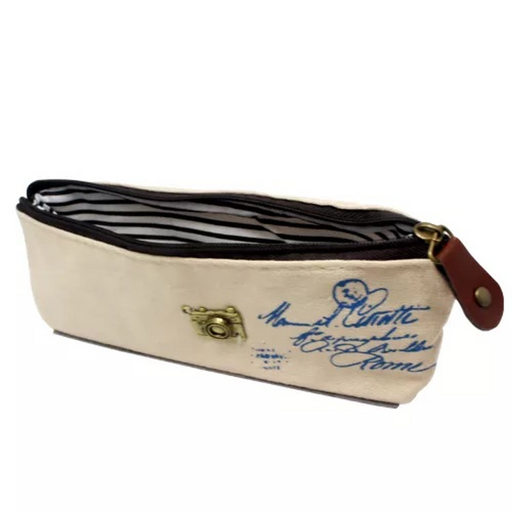 Vintage Beige Camera Zipper Pouch