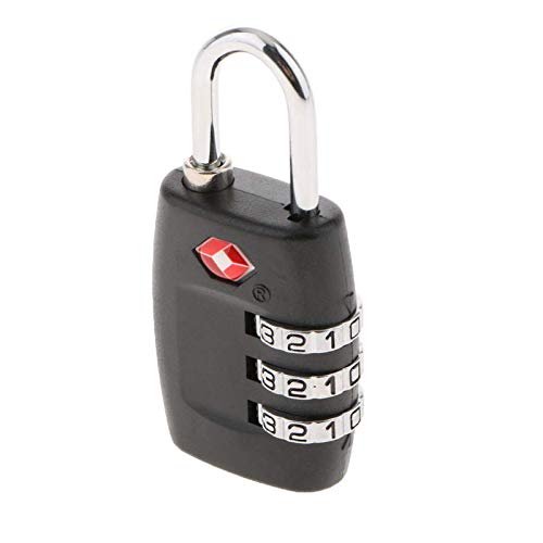 Black TSA Luggage 4-Dial Padlock