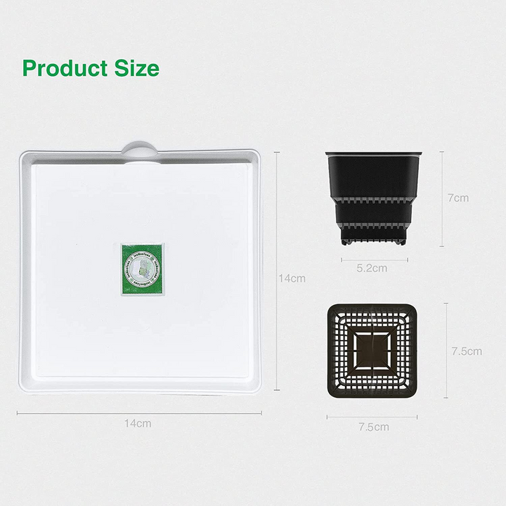 Small Indoor Square Plastic Plant Pots