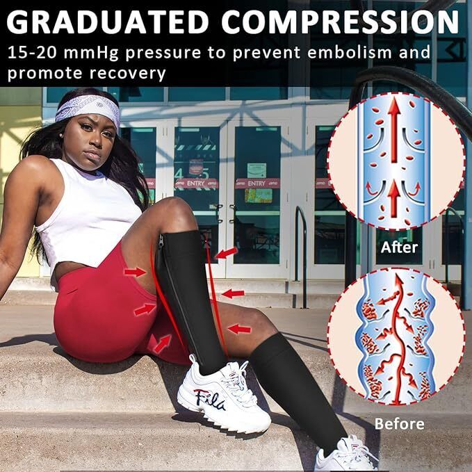 Black Medical Compression Socks