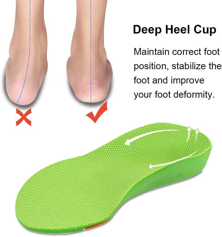 Green Kids Orthotic Arch Support Shoe Insole