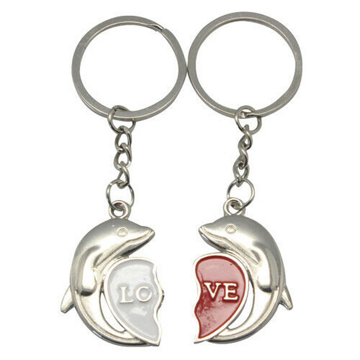 Magnetic Dolphin Love Keyring