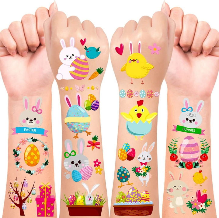10 Easter Temporary Tattoo Set