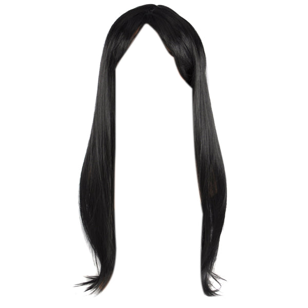 19" Straight Black Wig
