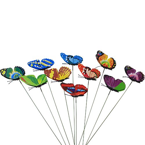 10 Butterfly Garden Sticks
