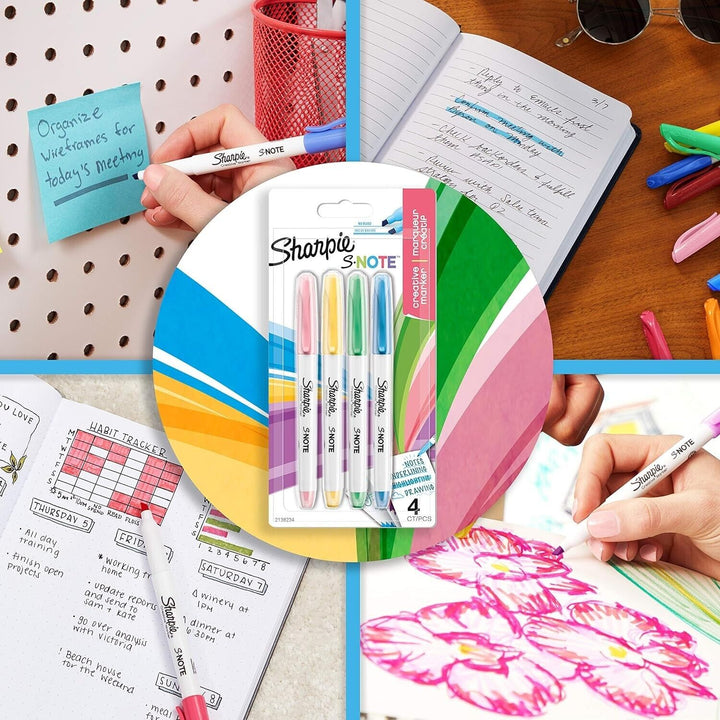 4 Sharpie S-Note Pastel Highlighters