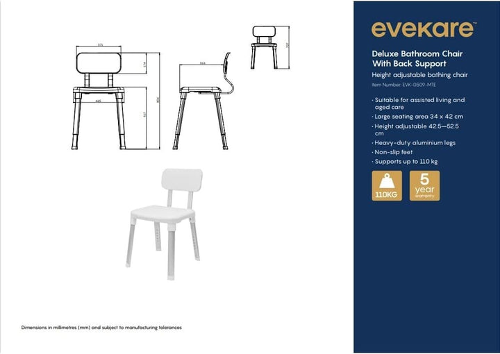 Evekare Bath Chair With Support