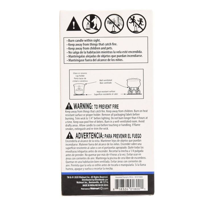 Unscented Tea Light Candles