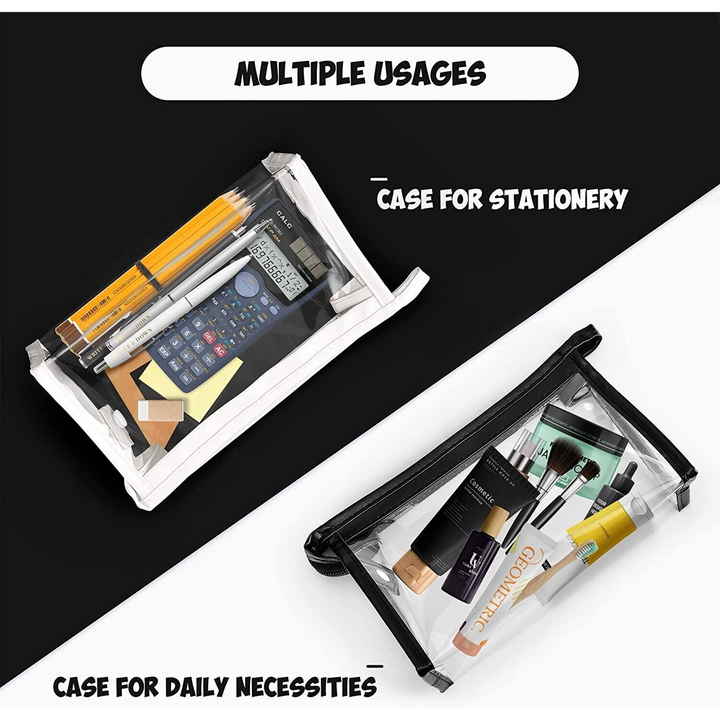 2 Clear Pencil Cases