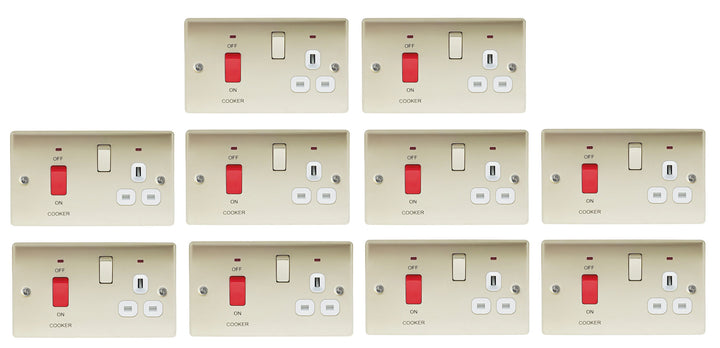 Pearl Nickel 45A Neon Power Indicator Control Unit Socket | Seller Vision