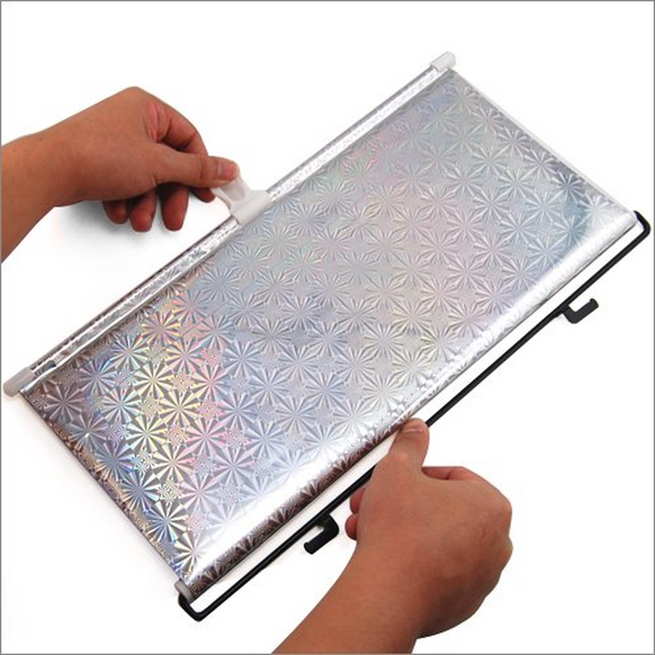 2 Universal Silver Car Roller Sunshield