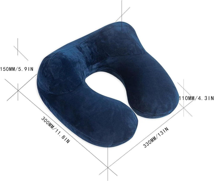 Blue Travel Neck Pillow Set